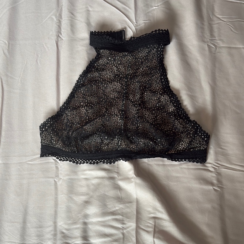Victoria's Secret Black Lace Halter Bra